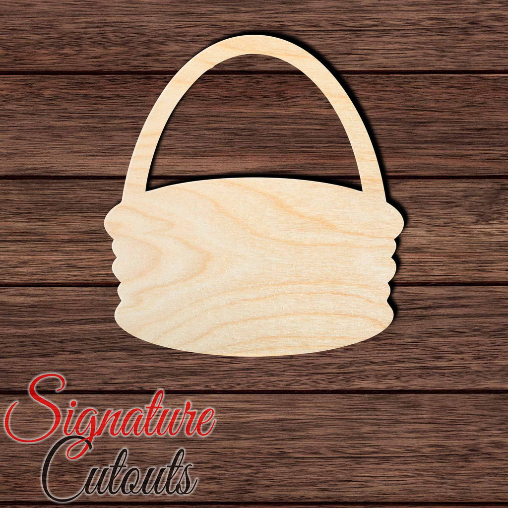 Easter Basket 001 Shape Cutout in Wood, Acrylic or Acrylic Mirror - Signature Cutouts