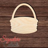 Easter Basket 001 Shape Cutout in Wood, Acrylic or Acrylic Mirror - Signature Cutouts