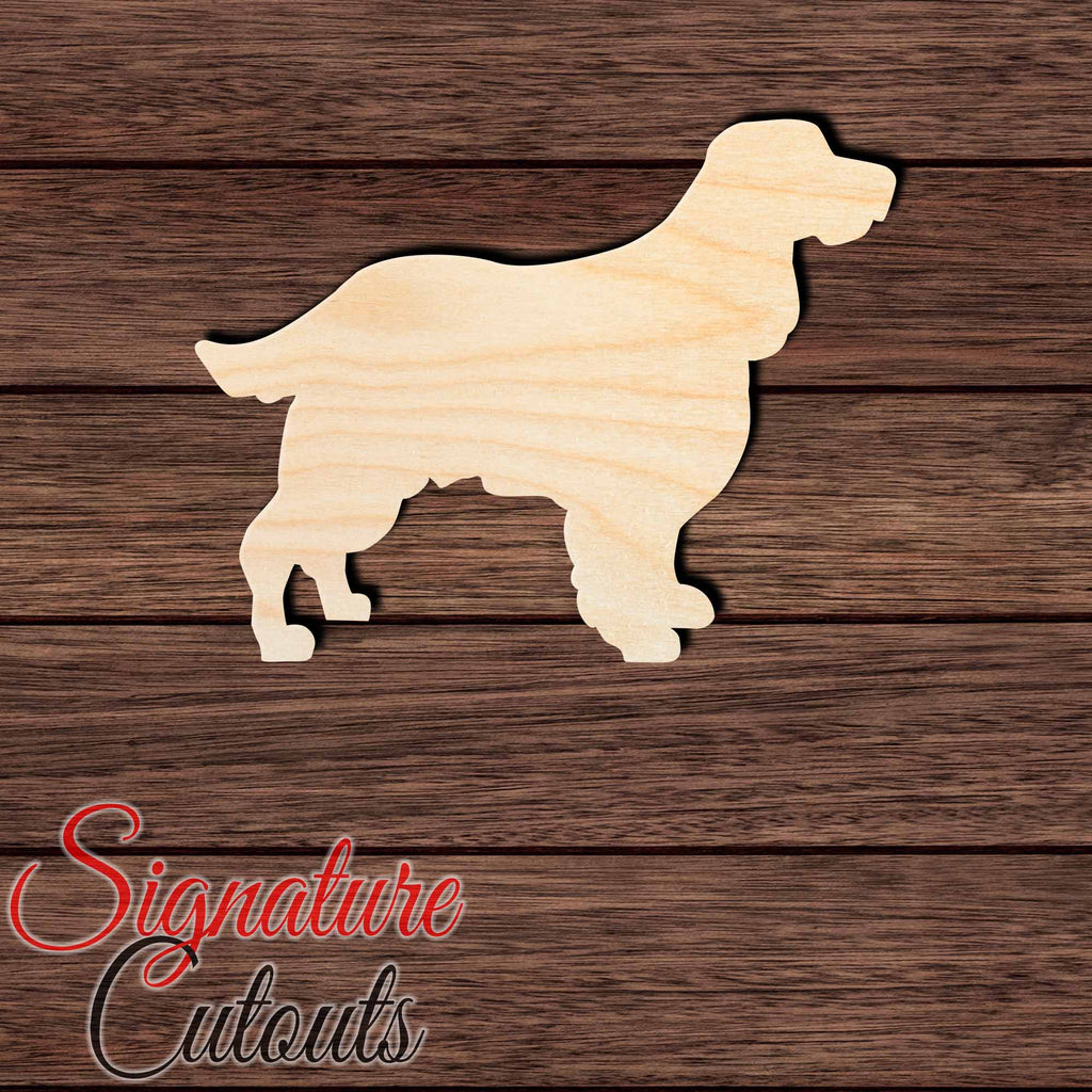 English Springer Spaniel 002 Shape Cutout in Wood, Acrylic or Acrylic Mirror - Signature Cutouts