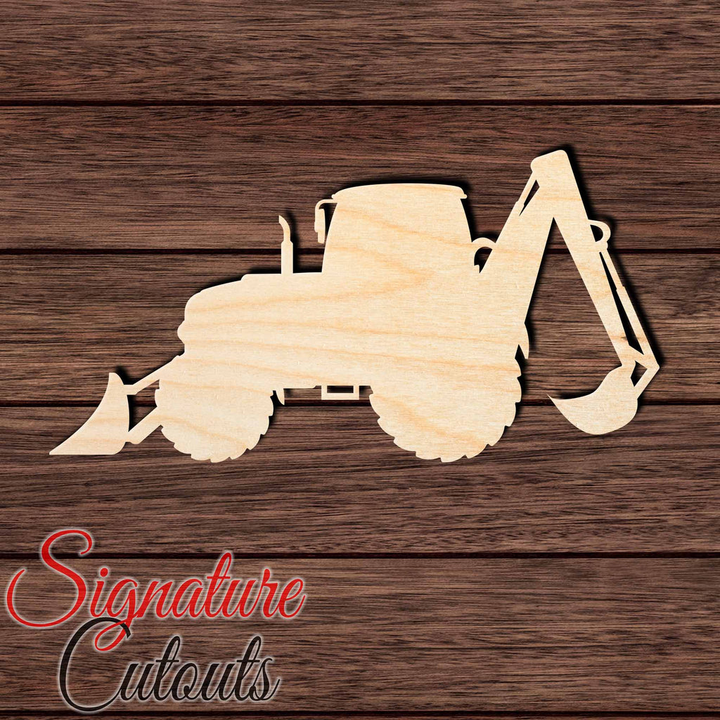 Excavator 001 Shape Cutout in Wood, Acrylic or Acrylic Mirror Craft Shapes & Bases Signature Cutouts