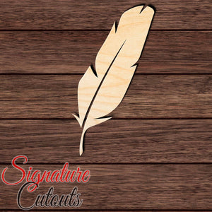 Feather 002 Shape Cutout in Wood, Acrylic or Acrylic Mirror Craft Shapes & Bases Signature Cutouts