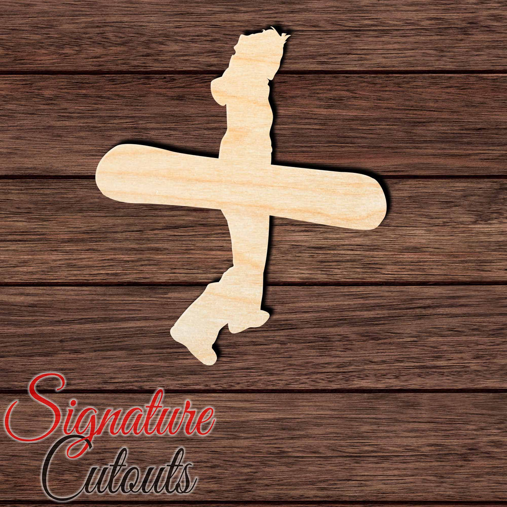 Female Snowboarder 004 Shape Cutout in Wood, Acrylic or Acrylic Mirror - Signature Cutouts