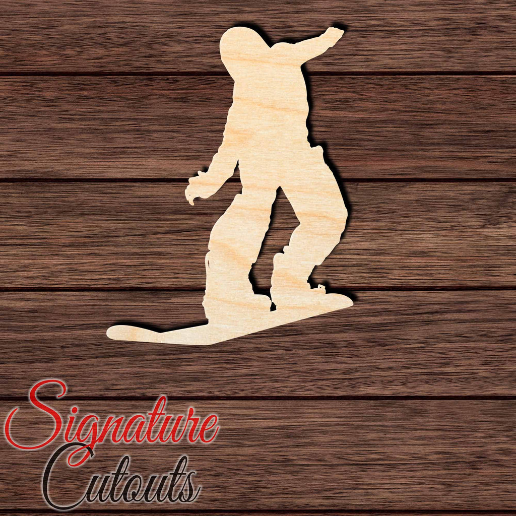 Female Snowboarder 005 Shape Cutout in Wood, Acrylic or Acrylic Mirror - Signature Cutouts