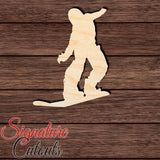Female Snowboarder 005 Shape Cutout in Wood, Acrylic or Acrylic Mirror - Signature Cutouts