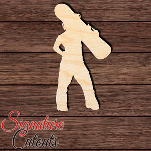 Female Snowboarder 006 Shape Cutout in Wood, Acrylic or Acrylic Mirror - Signature Cutouts