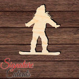 Female Snowboarder 007 Shape Cutout