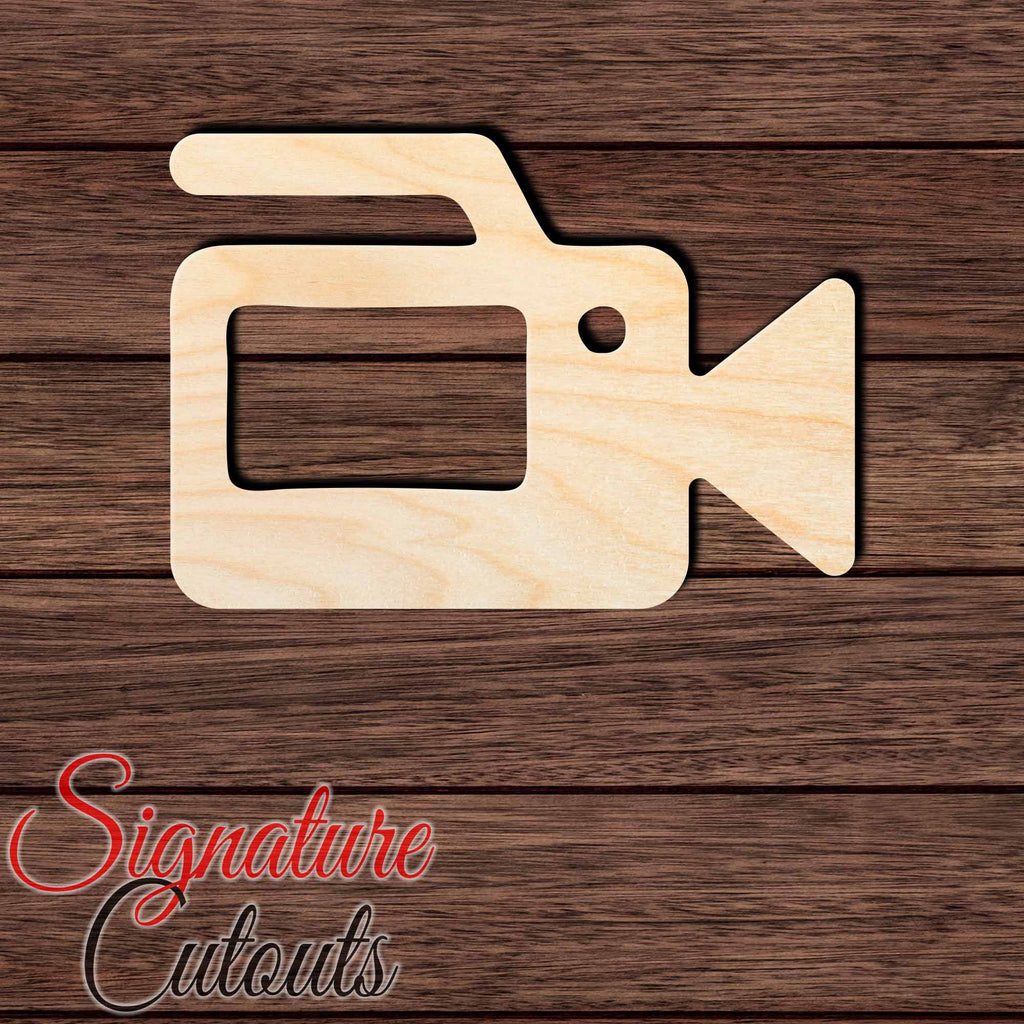 Film Camera 001 Shape Cutout in Wood, Acrylic or Acrylic Mirror - Signature Cutouts