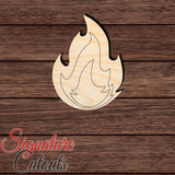 Fire Emoji 002 Paint by Line Shape Cutout