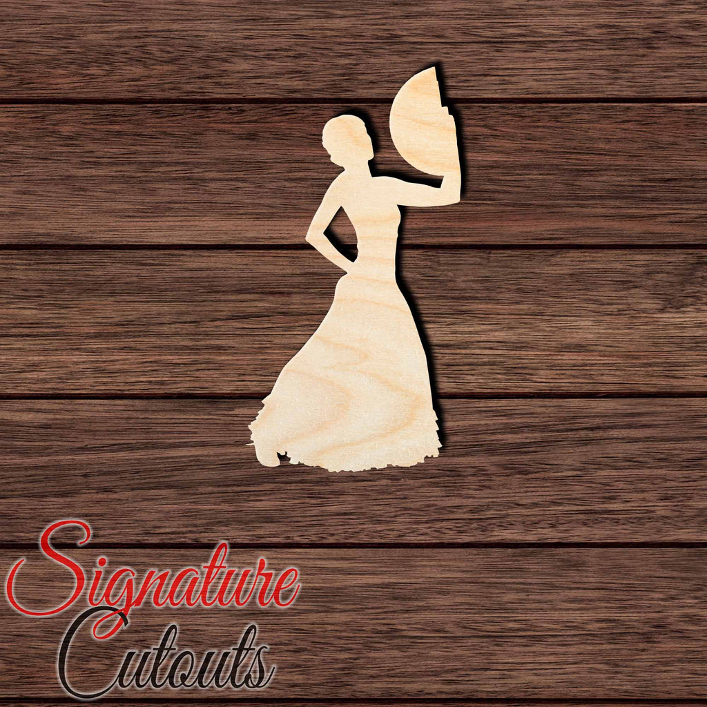 Flamenco Female Dancer 002 Shape Cutout in Wood, Acrylic or Acrylic Mirror - Signature Cutouts