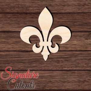 Fleur De Lis 002 Shape Cutout in Wood, Acrylic or Acrylic Mirror - Signature Cutouts