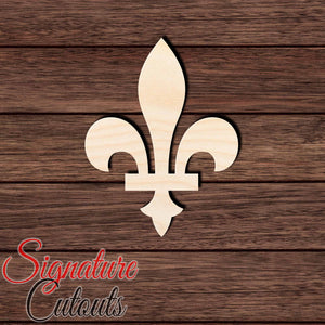 Fleur De Lis 003 Shape Cutout in Wood, Acrylic or Acrylic Mirror - Signature Cutouts