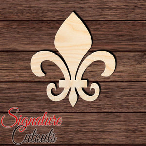 Fleur De Lis 004 Shape Cutout in Wood, Acrylic or Acrylic Mirror - Signature Cutouts