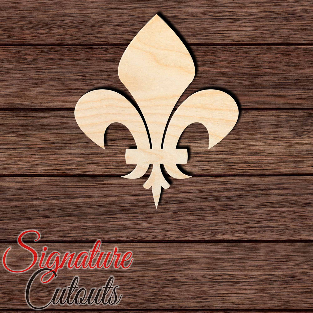 Fleur De Lis 005 Shape Cutout in Wood, Acrylic or Acrylic Mirror - Signature Cutouts