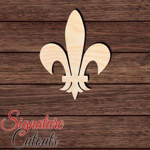 Fleur De Lis 008 Shape Cutout in Wood, Acrylic or Acrylic Mirror - Signature Cutouts