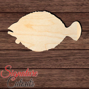 Flounder Fish 002 Shape Cutout in Wood, Acrylic or Acrylic Mirror Craft Shapes & Bases Signature Cutouts