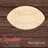 Football 005 Paint by Line Shape Cutout