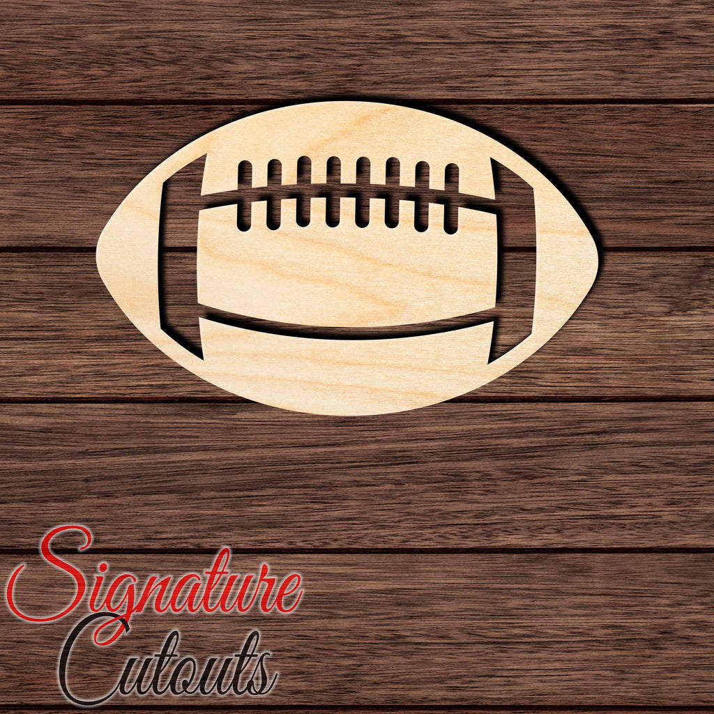 Football 005 Shape Cutout in Wood, Acrylic or Acrylic Mirror Craft Shapes & Bases Signature Cutouts