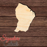 French Guiana Shape Cutout