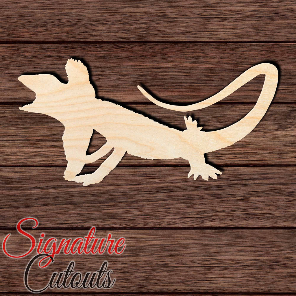 Frilled Neck Lizard 001 Shape Cutout in Wood Craft Shapes & Bases Signature Cutouts