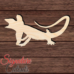 Frilled Neck Lizard 001 Shape Cutout in Wood Craft Shapes & Bases Signature Cutouts