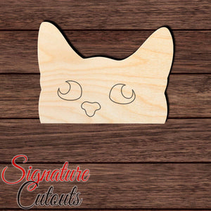 Funny Cat 001 Shape Cutout in Wood Craft Shapes & Bases Signature Cutouts