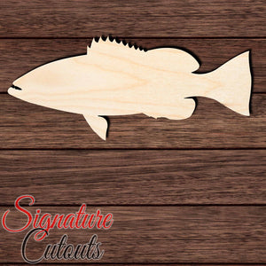Gag Grouper 002 Fish Shape Cutout in Wood, Acrylic or Acrylic Mirror Craft Shapes & Bases Signature Cutouts