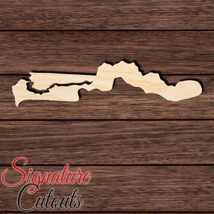 Gambia Shape Cutout in Wood, Acrylic or Acrylic Mirror - Signature Cutouts