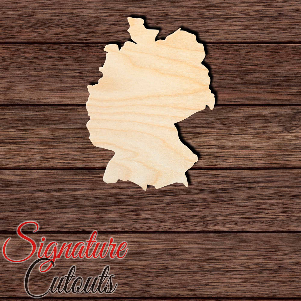 Germany Shape Cutout in Wood, Acrylic or Acrylic Mirror - Signature Cutouts