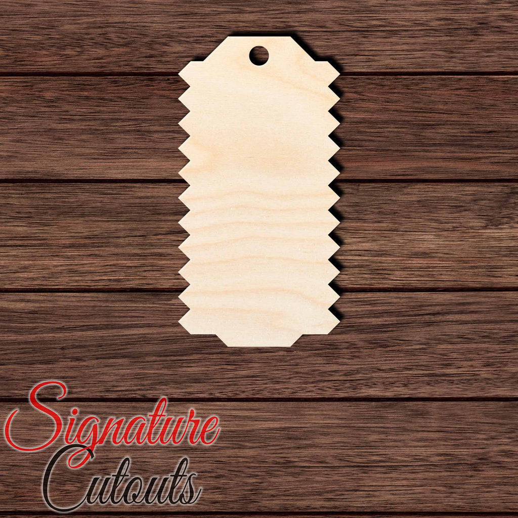 Gift Tag 002 Shape Cutout in Wood, Acrylic or Acrylic Mirror - Signature Cutouts