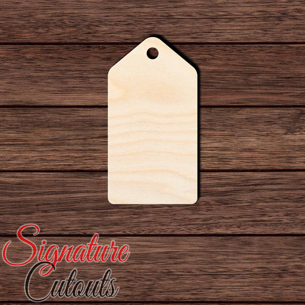 Gift Tag 005 Shape Cutout in Wood, Acrylic or Acrylic Mirror - Signature Cutouts