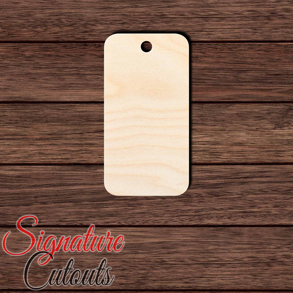 Gift Tag 006 Shape Cutout in Wood, Acrylic or Acrylic Mirror - Signature Cutouts