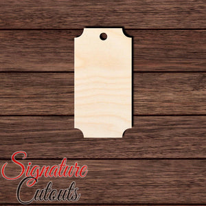 Gift Tag 008 Shape Cutout in Wood, Acrylic or Acrylic Mirror - Signature Cutouts
