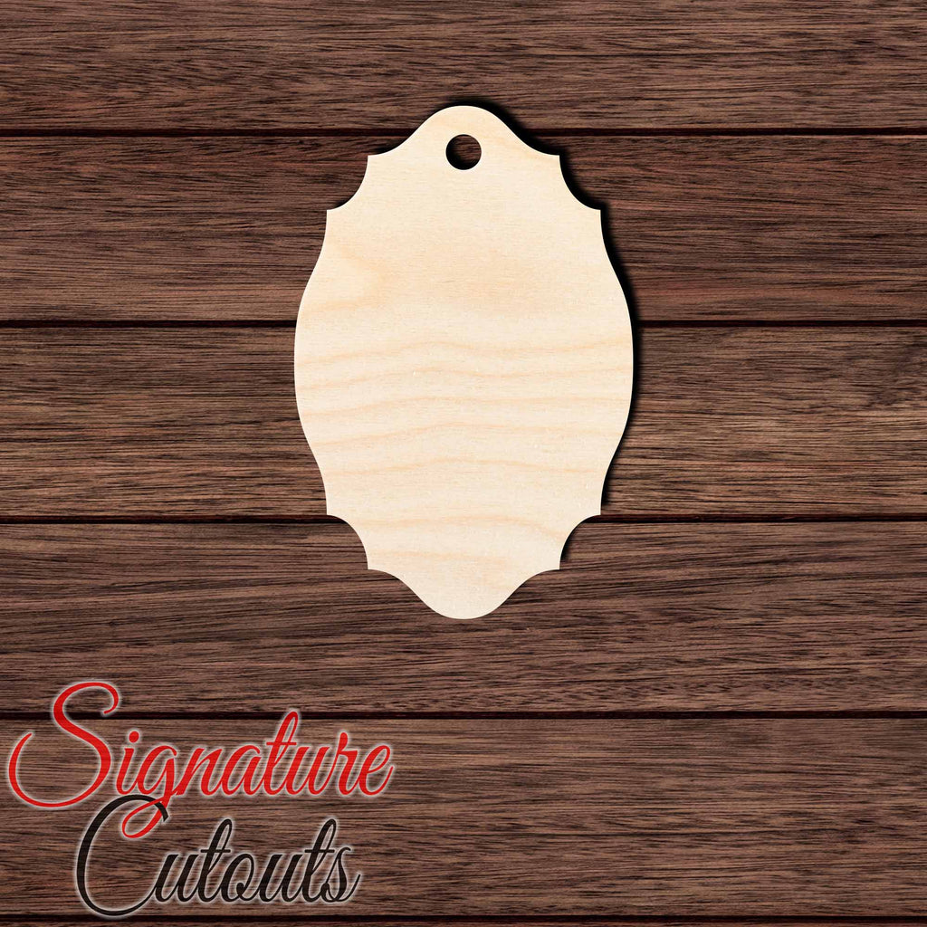 Gift Tag 023 Shape Cutout in Wood, Acrylic or Acrylic Mirror - Signature Cutouts