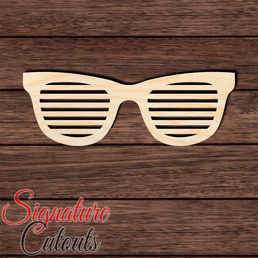 Glasses 005 Shape Cutout in Wood, Acrylic or Acrylic Mirror - Signature Cutouts