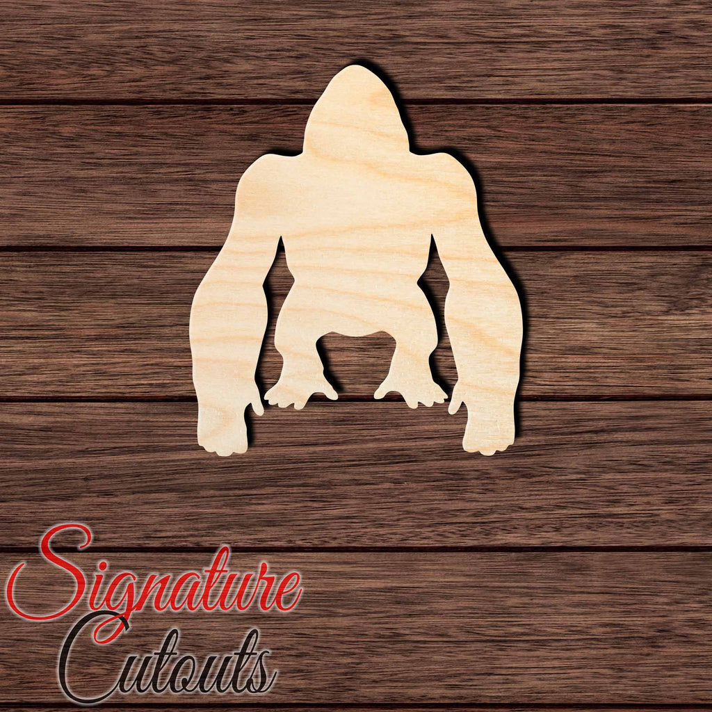 Gorilla 001 Shape Cutout in Wood, Acrylic or Acrylic Mirror Craft Shapes & Bases Signature Cutouts