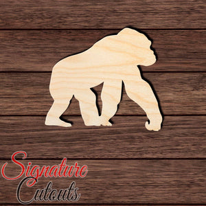 Gorilla 002 Shape Cutout in Wood, Acrylic or Acrylic Mirror Craft Shapes & Bases Signature Cutouts