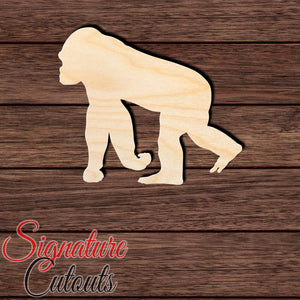 Gorilla 003 Shape Cutout in Wood, Acrylic or Acrylic Mirror Craft Shapes & Bases Signature Cutouts