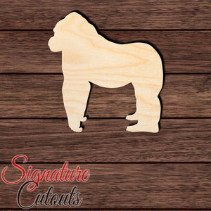 Gorilla 004 Shape Cutout in Wood, Acrylic or Acrylic Mirror Craft Shapes & Bases Signature Cutouts