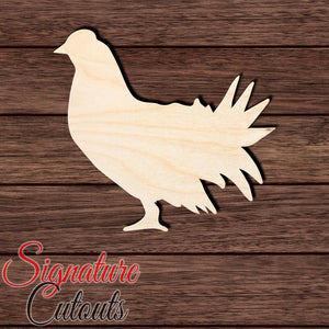 Grouse 002 Shape Cutout in Wood, Acrylic or Acrylic Mirror Craft Shapes & Bases Signature Cutouts