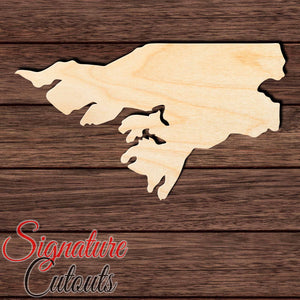 Guinea-Bissau Shape Cutout in Wood, Acrylic or Acrylic Mirror - Signature Cutouts