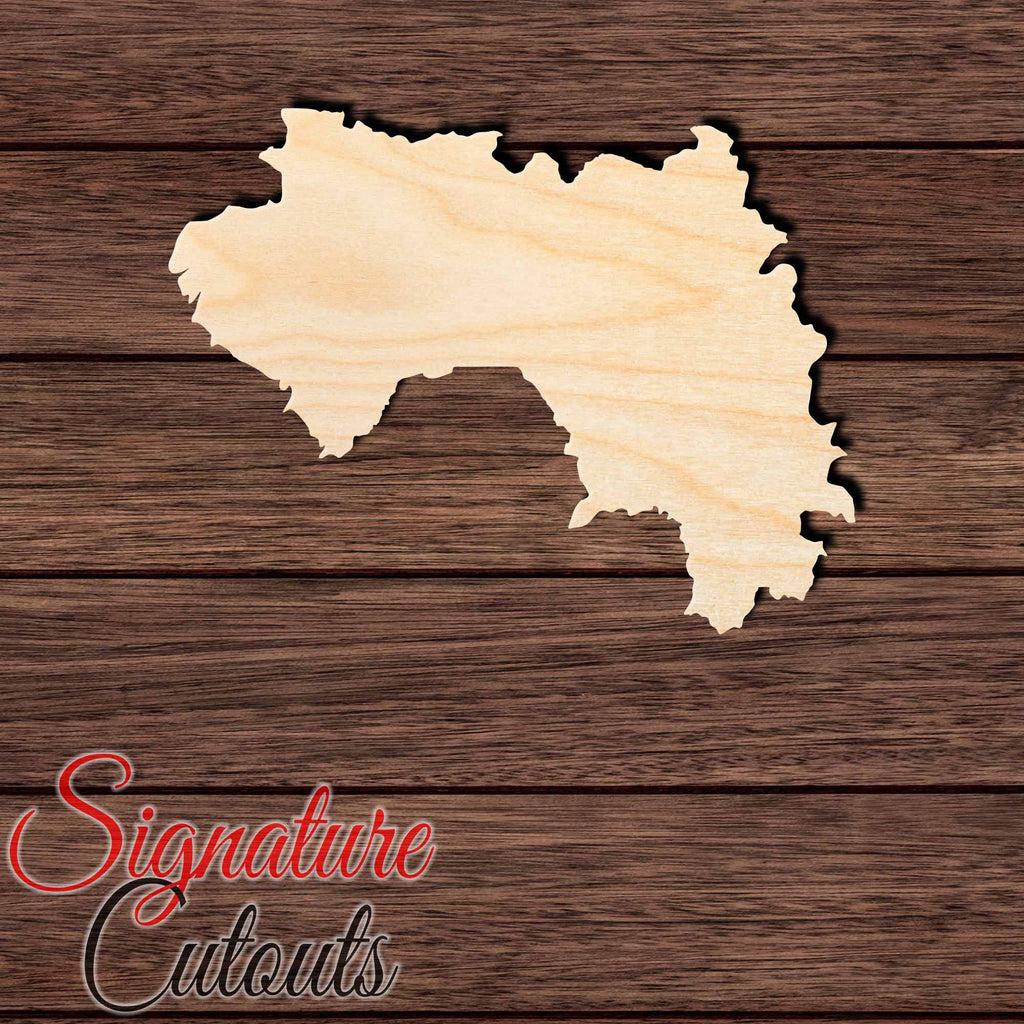 Guinea Shape Cutout in Wood, Acrylic or Acrylic Mirror - Signature Cutouts