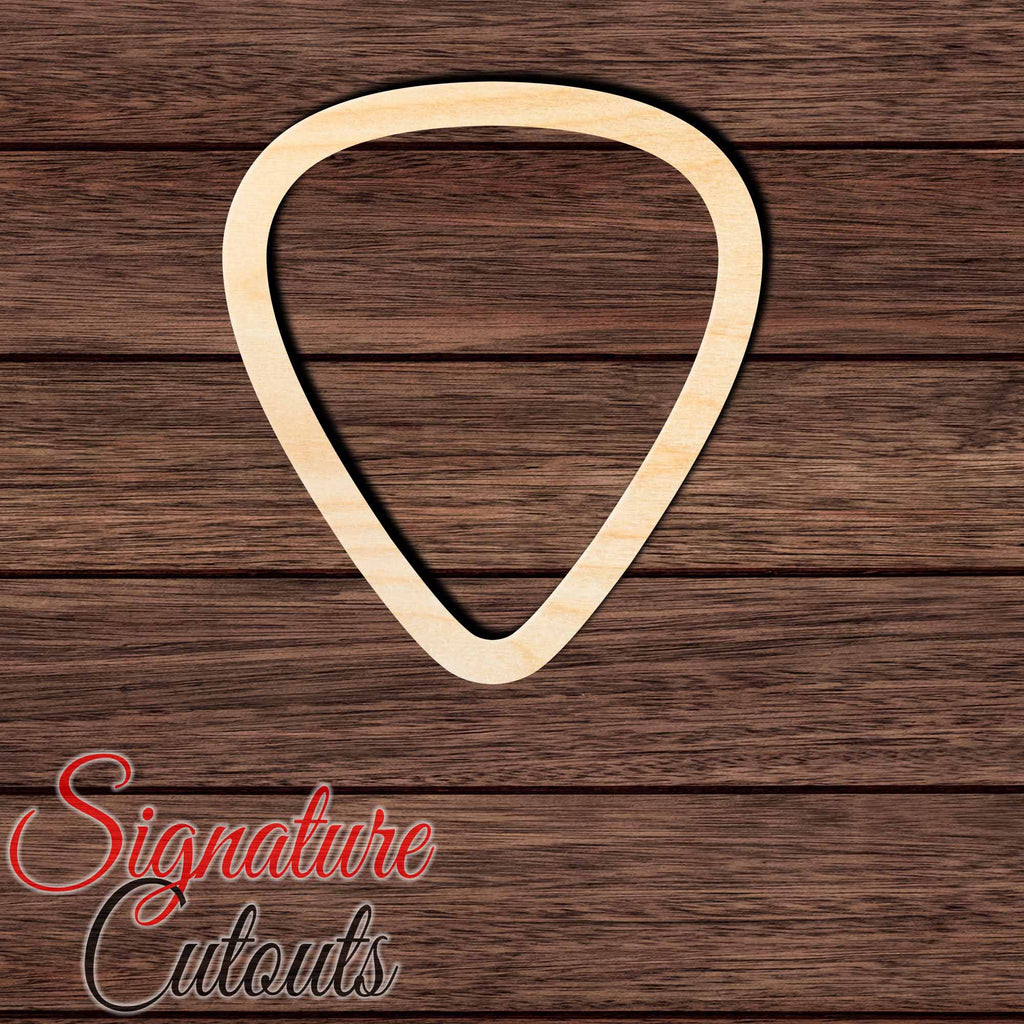 Guitar Pick 002 Shape Cutout in Wood, Acrylic or Acrylic Mirror - Signature Cutouts