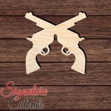 Guns Crossed 001 Shape Cutout