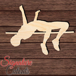 High Jump 001 Shape Cutout in Wood, Acrylic or Acrylic Mirror Craft Shapes & Bases Signature Cutouts 3 inches Wood (3/16 in. thick birch plywood)