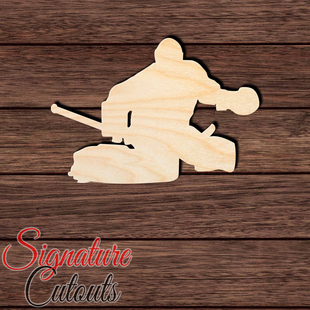 Hockey Goal Keeper 001 Shape Cutout in Wood, Acrylic or Acrylic Mirror Craft Shapes & Bases Signature Cutouts
