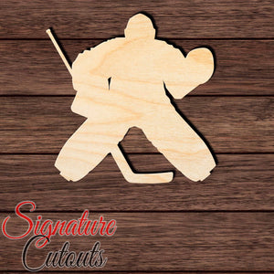 Hockey Goal Keeper 004 Shape Cutout in Wood, Acrylic or Acrylic Mirror Craft Shapes & Bases Signature Cutouts