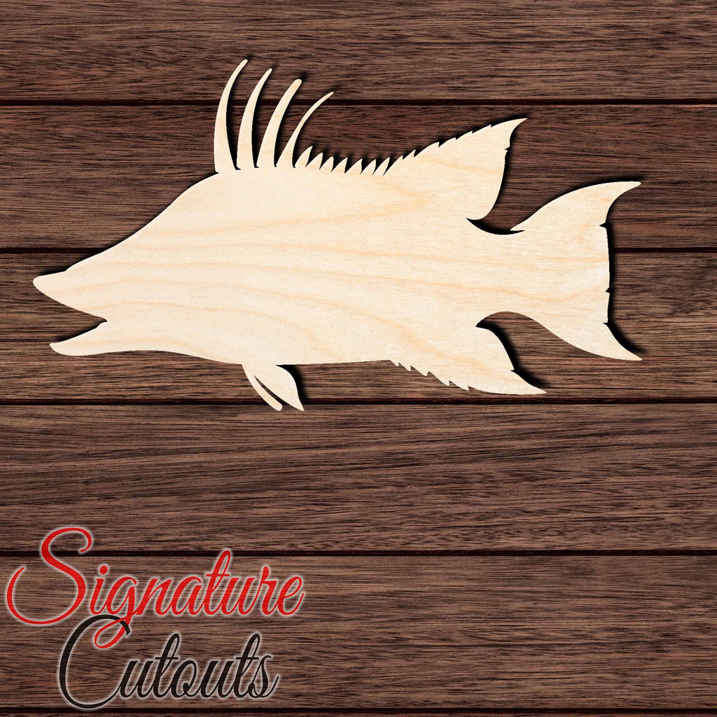 Hogfish 002 Fish Shape Cutout in Wood, Acrylic or Acrylic Mirror Craft Shapes & Bases Signature Cutouts
