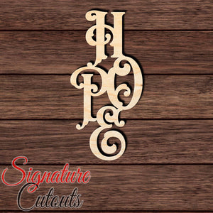 Hope Text 001 Shape Cutout - Signature Cutouts