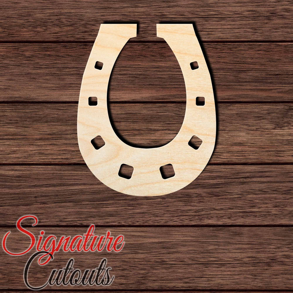 Horseshoe 001 Shape Cutout in Wood, Acrylic or Acrylic Mirror - Signature Cutouts