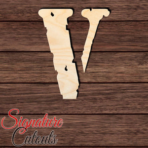 Hypebeast V Design Shape Cutout in Wood, Acrylic or Acrylic Mirror Craft Shapes & Bases Signature Cutouts